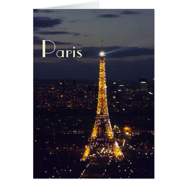 Torre Eiffel de París de noche (Frente)