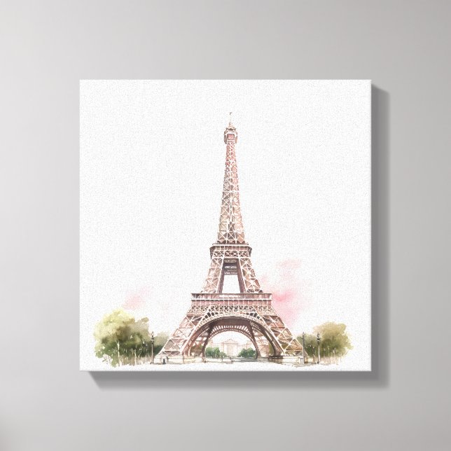 Torre Eiffel de París en lienzo  (Anverso)