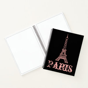 Torre Eiffel de París Rosa Cuaderno Regalo