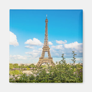 Torre Eiffel en el imán fotográfico de las nubes
