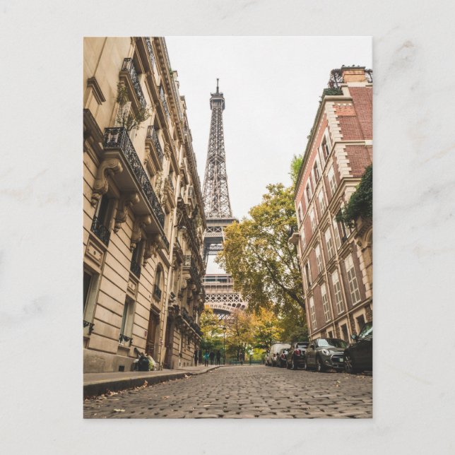 Torre Eiffel en la tarjeta postal de París (Anverso)