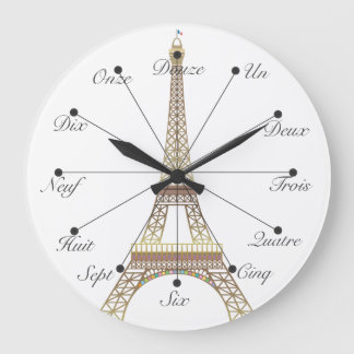 Torre Eiffel Gran reloj de pared