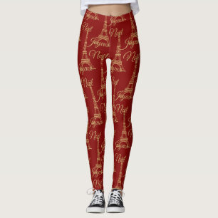 Torre Eiffel Joyeux Noel leggings
