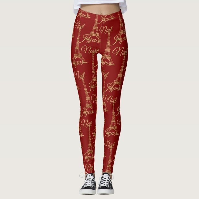Torre Eiffel Joyeux Noel leggings (Anverso)
