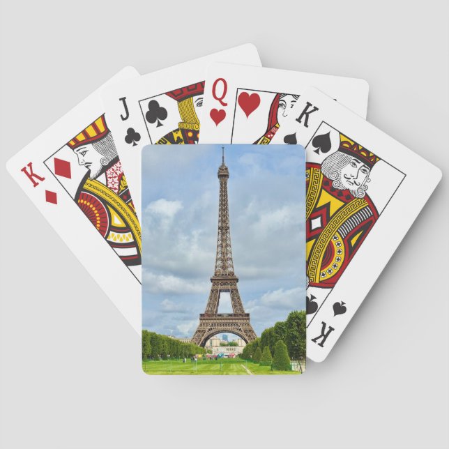 Torre Eiffel - París Francia Cartas de Juego (Reverso)