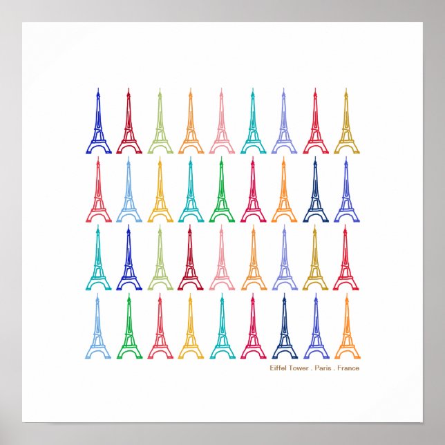 Torre Eiffel Paris Francia decoración de la pared (Frente)