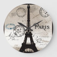 Torre Eiffel París Reloj postal Francia