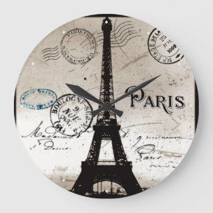 Torre Eiffel París Reloj postal Francia