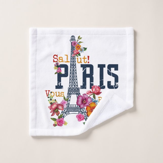 Torre Eiffel Paris Shirt Salut Flowt Paris Fra (Toallita)