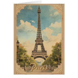 Torre Eiffel París Viajes Estilo Vintage Arte Retr