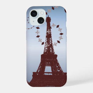 torre eiffel paris vintage azul moderno