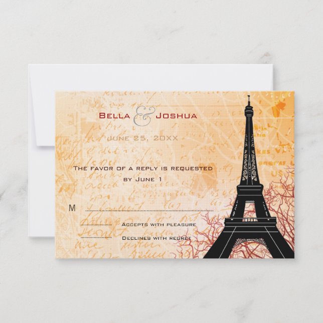Torre Eiffel Peach RSVP (Anverso)