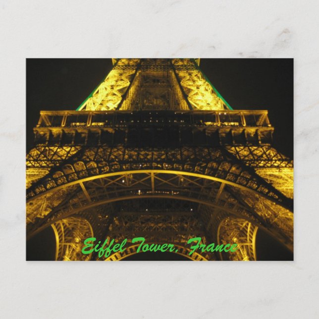 Torre Eiffel, postal de Francia (Anverso)