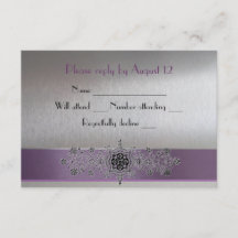 Torre Eiffel Púrpura y Plata RSVP