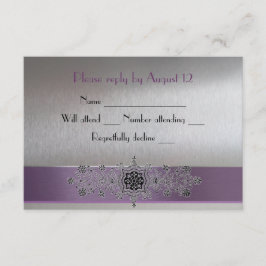 Torre Eiffel Púrpura y Plata RSVP