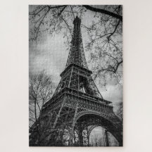Torre Eiffel Puzzle Blanco y Negro
