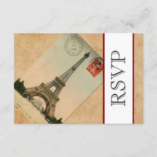 Torre Eiffel RSVP de París del vintage