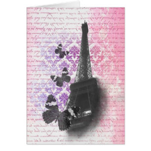 Torre Eiffel y mariposas