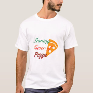 Torre inclinada de la camiseta de Pizza