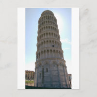 Torre inclinada de la tarjeta postal de Pisa