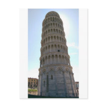 Torre inclinada de la tarjeta postal de Pisa