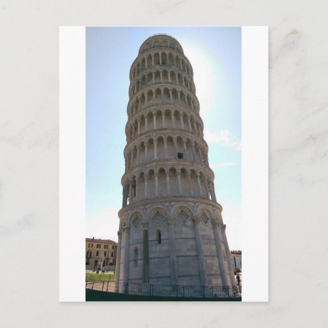 Torre inclinada de la tarjeta postal de Pisa (Anverso)