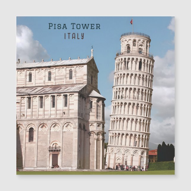 Torre inclinada de Pisa Italia Europa Viaje (Anverso)