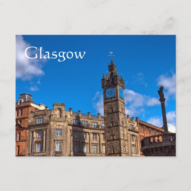 Torre Tolbooth, Glasgow Cross, Glasgow Tarjeta Pos (Anverso)