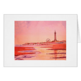 Torre y orilla del mar de Blackpool