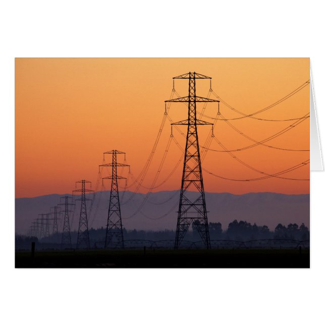 Torres de Energía al Atardecer (Anverso (Horizontal))
