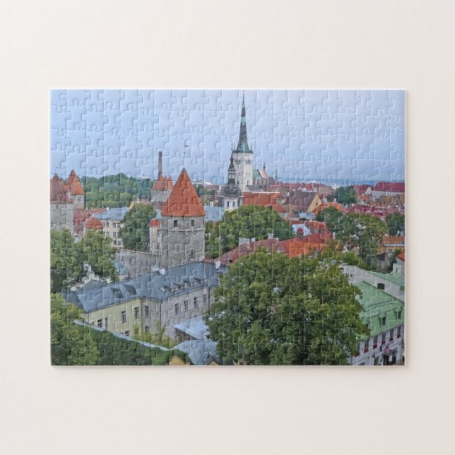 Torres de Tallin ven el rompecabezas (Horizontal)