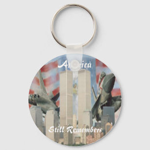 Torres gemelas 9/11 Cadena de llavero de recuerdo