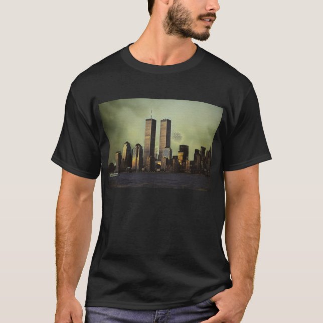 Torres gemelas camiseta masculina (Anverso)