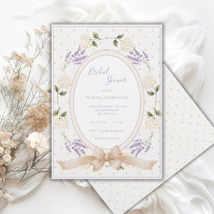 Tórrida Invitación Floral Vintage Neutra para Desp