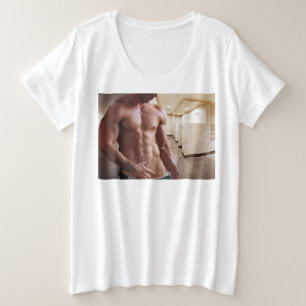 Torso de hombre musculoso sin camiseta de Slippery