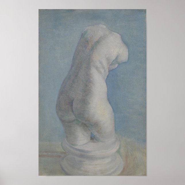 Torso de yeso de Van Gogh - Arte clásico azul (Frente)