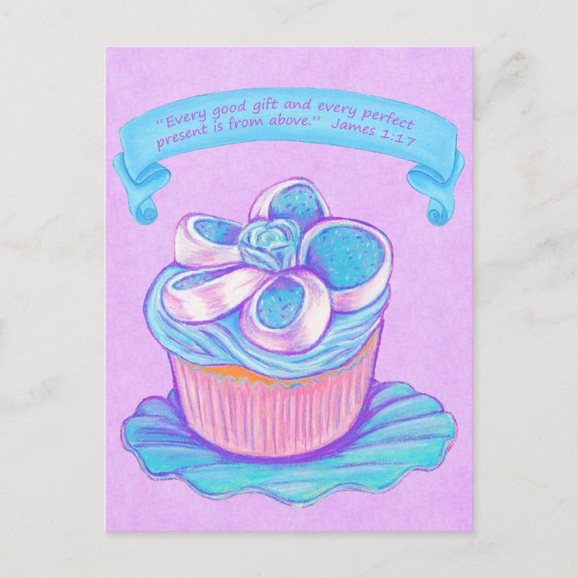 Torta azul~Buena postal de escritura de regalo (Anverso)