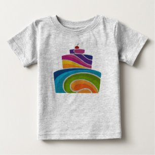 Torta Colorida Bebé Adorable Jersey Fino