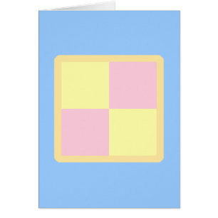 Torta de Battenburg. Rosa y amarillo
