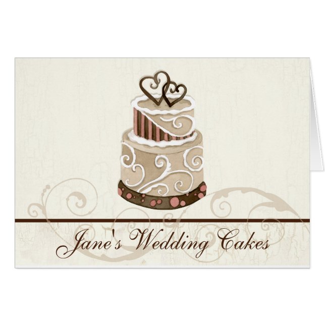 Torta de boda personalizada Modern Dot Stripe Swir (Anverso (Horizontal))