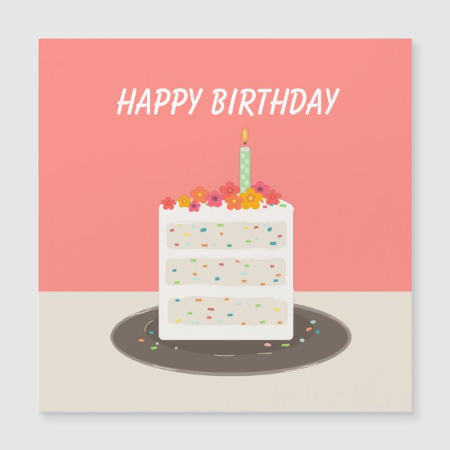 Torta de Confetti feliz cumpleaños (Anverso)