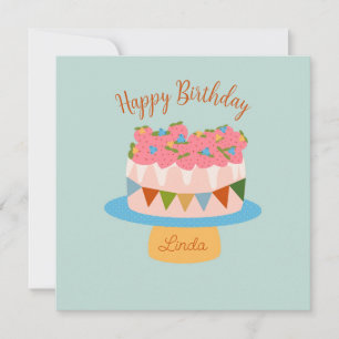 Torta de cumpleaños de fresa personalizada