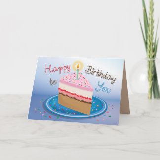 Torta de cumpleaños - tarjeta de felicitación