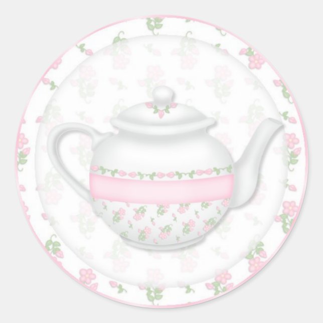 Torta de cumpleaños Toppers Pegatinas Teapot (Anverso)