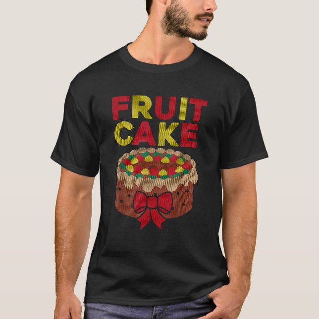 Torta de fruta Navidades feos Sweater Style T Shir (Anverso)