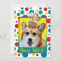 Torta de invitación - Corgi - Owen