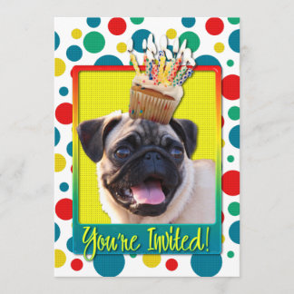Torta de invitación - Pug