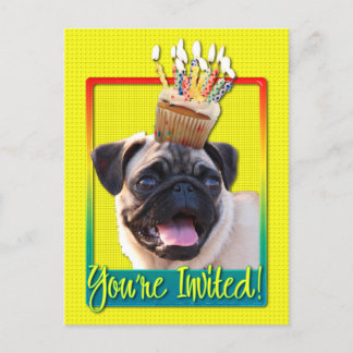 Torta de invitación - Pug