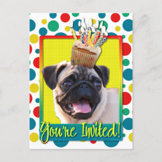 Torta de invitación - Pug