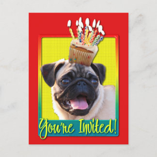 Torta de invitación - Pug